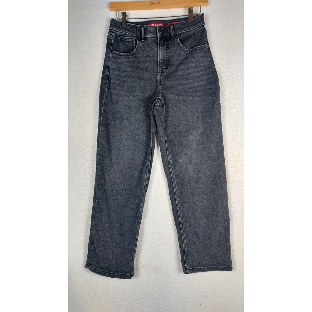 Spanx Jeans Womens Petite Small Gray Skinny Stretch Pull On Denim Pants